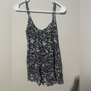 Brandy Melville Black & Ivory Tiered Floral Summer‎ Dress